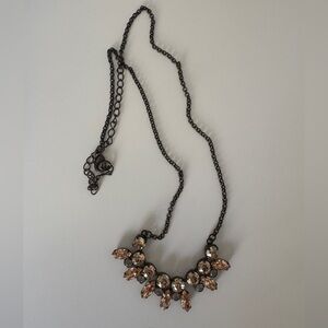 Anthropologie Brown and Silver Statement Necklace